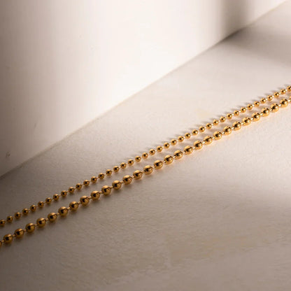 [Royal Vicky]Layered Ball Chain Necklace