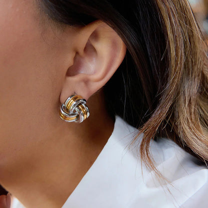 [Royal Vicky]Avielle Chunky Gold Knot Earrings