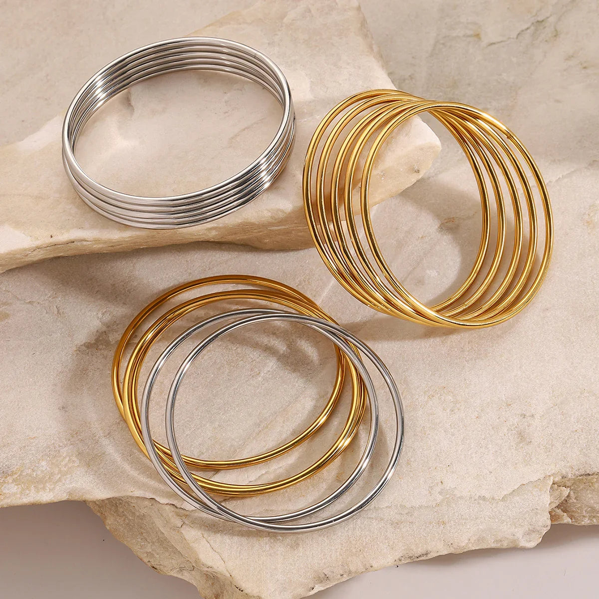 [Royal&Vicky]Shannon Gold Armreifen-Set