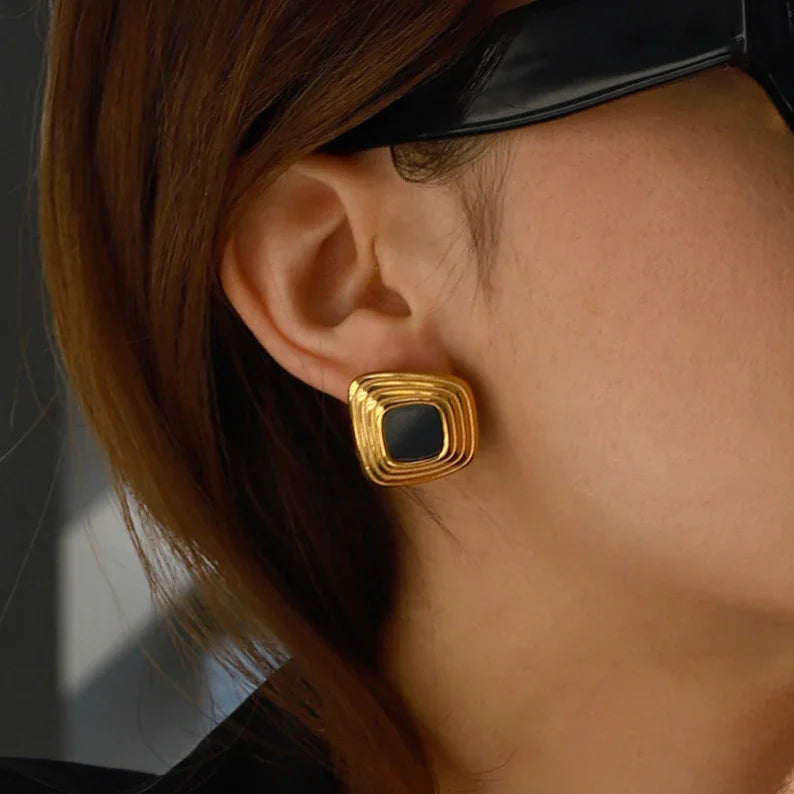 [Royal Vicky]Sylvie Geometric Gold Earrings