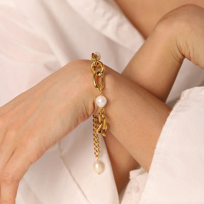 [Royal Vicky]Ysabel Chunky Freshwater Pearl Bracelet