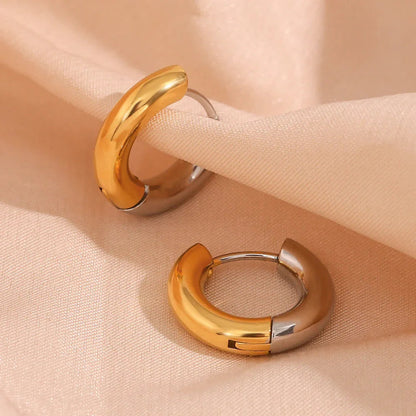 [Royal Vicky]Ingrid Two Tone Hoop Earring