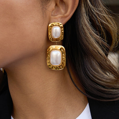 [Royal Vicky]Trixie Chunky Pearl Drop Earrings