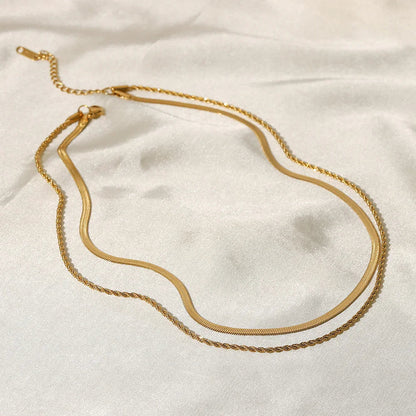 [Royal Vicky]Hailey Layered Gold Chain Necklace