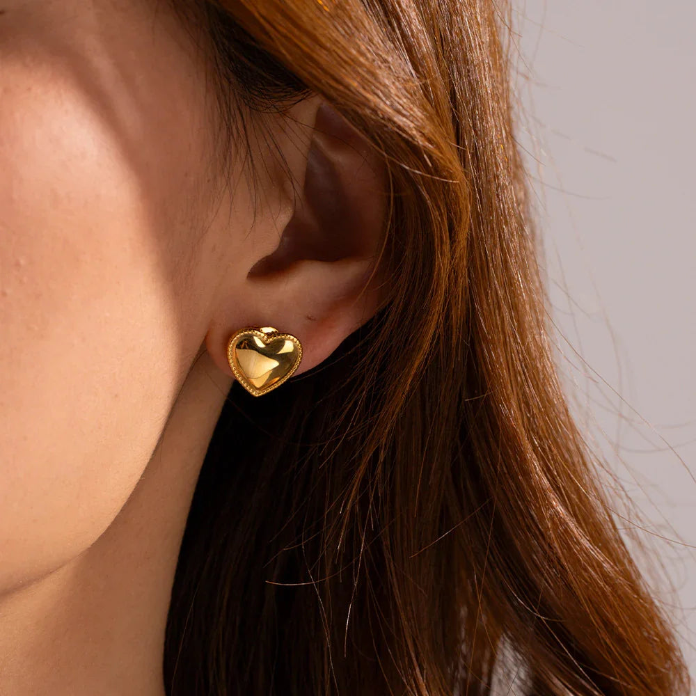 [Royal&Vicky]Ruth Herz-Ohrringe in Gold
