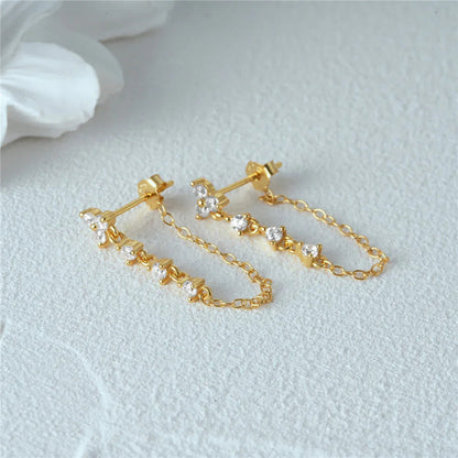 [Royal Vicky]Daniella Diamond Chain Stud