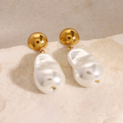 [Royal Vicky]Ariana Chunky Pearl Drop Earrings