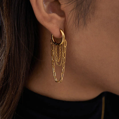 [Royal Vicky]Alaina Link Chain Hoops