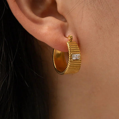 [Royal Vicky]Carole Gold Hoop Earrings