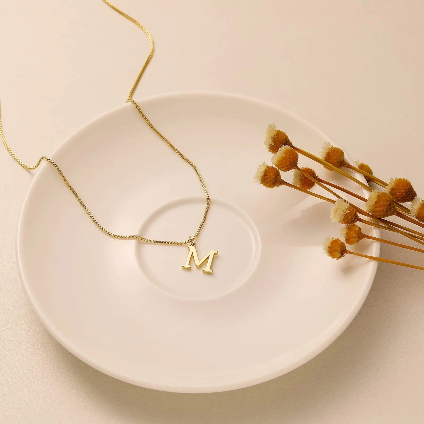 [Royal Vicky]Therese Letter Initial Gold Necklace