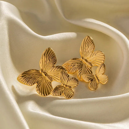 [Royal Vicky]Butterfly Gold Earrings