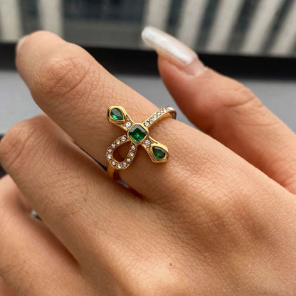 [Royal Vicky]Joy Diamond Knot Gold Ring