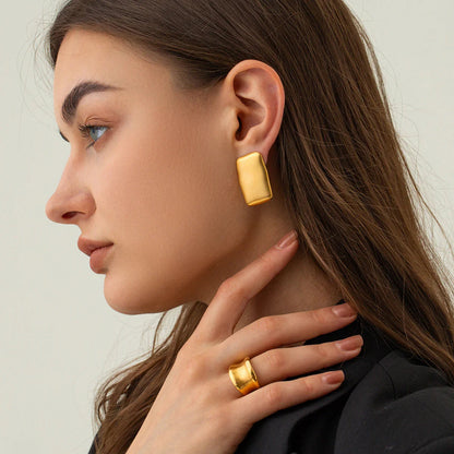 [Royal Vicky]Olive Gold Earrings