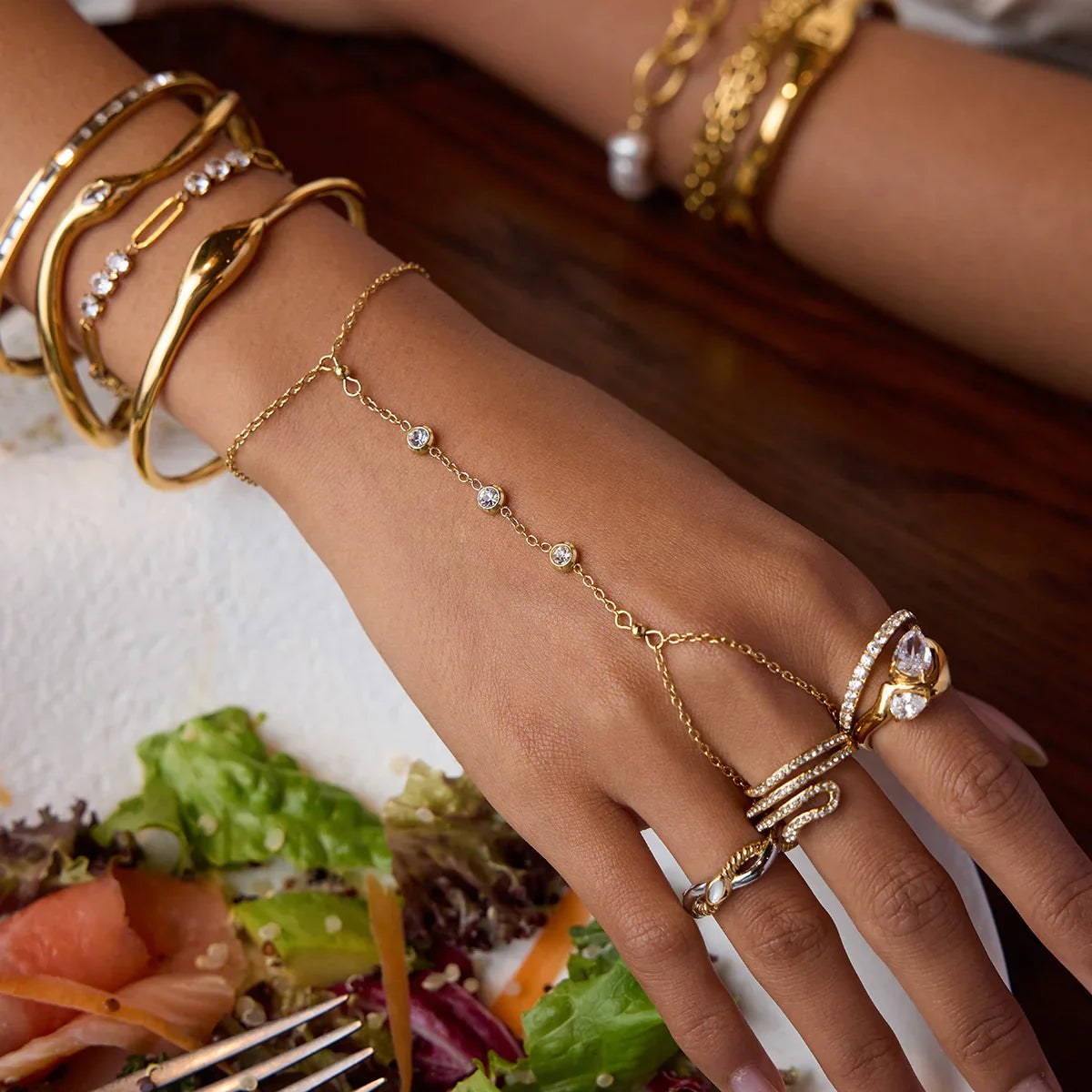 [Royal Vicky]Grace Gold Diamond Bangle