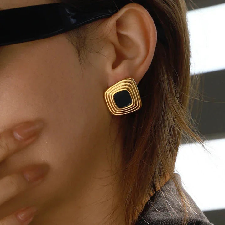[Royal Vicky]Sylvie Geometric Gold Earrings