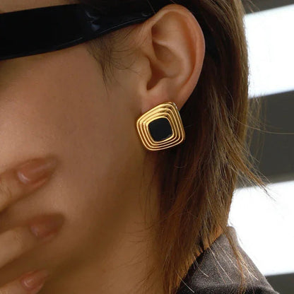 [Royal Vicky]Sylvie Geometric Gold Earrings