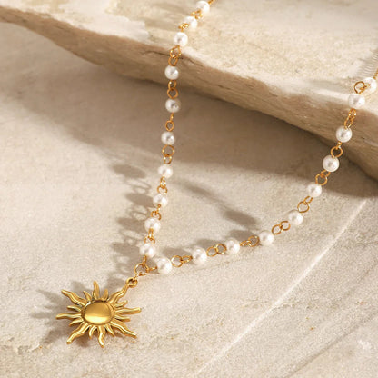 [Royal Vicky]Apollo Sun Pearl Necklace
