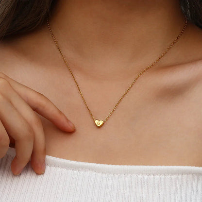 [Royal Vicky]Heart Initial Gold Necklace