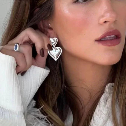 [Royal Vicky]Zofia Gold Heart Earrings