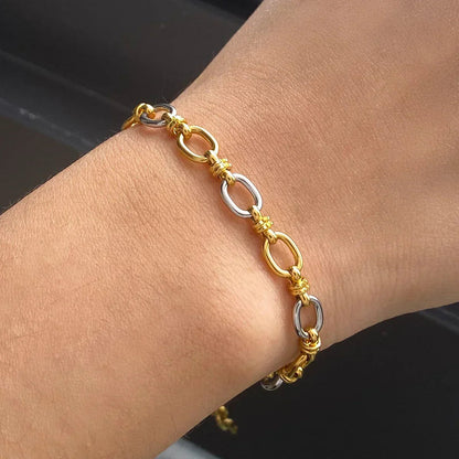 [Royal Vicky]Addison Two Tone Gold Bracelet