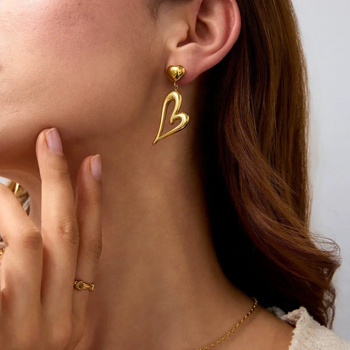[Royal Vicky]Venus Gold Heart Earrings