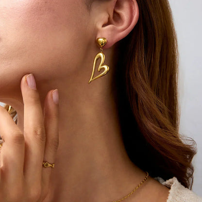 [Royal Vicky]Venus Gold Heart Earrings