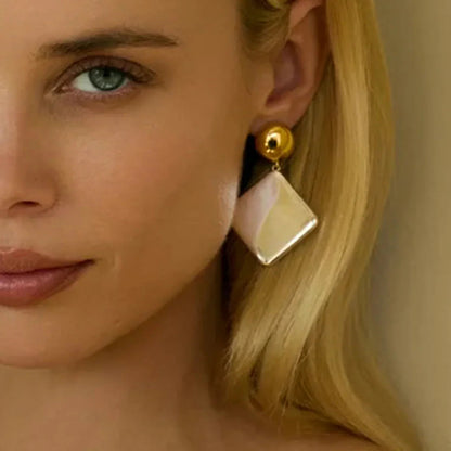 [Royal Vicky]Kelly Geometric Drop Earrings