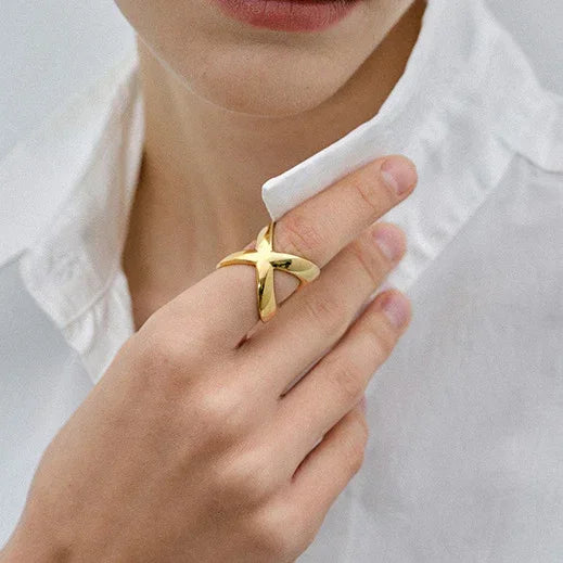 [Royal Vicky]Carolyn Gold Cross Ring