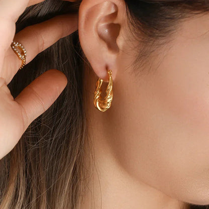 [Royal Vicky]Adaline Twist Hoop Earrings