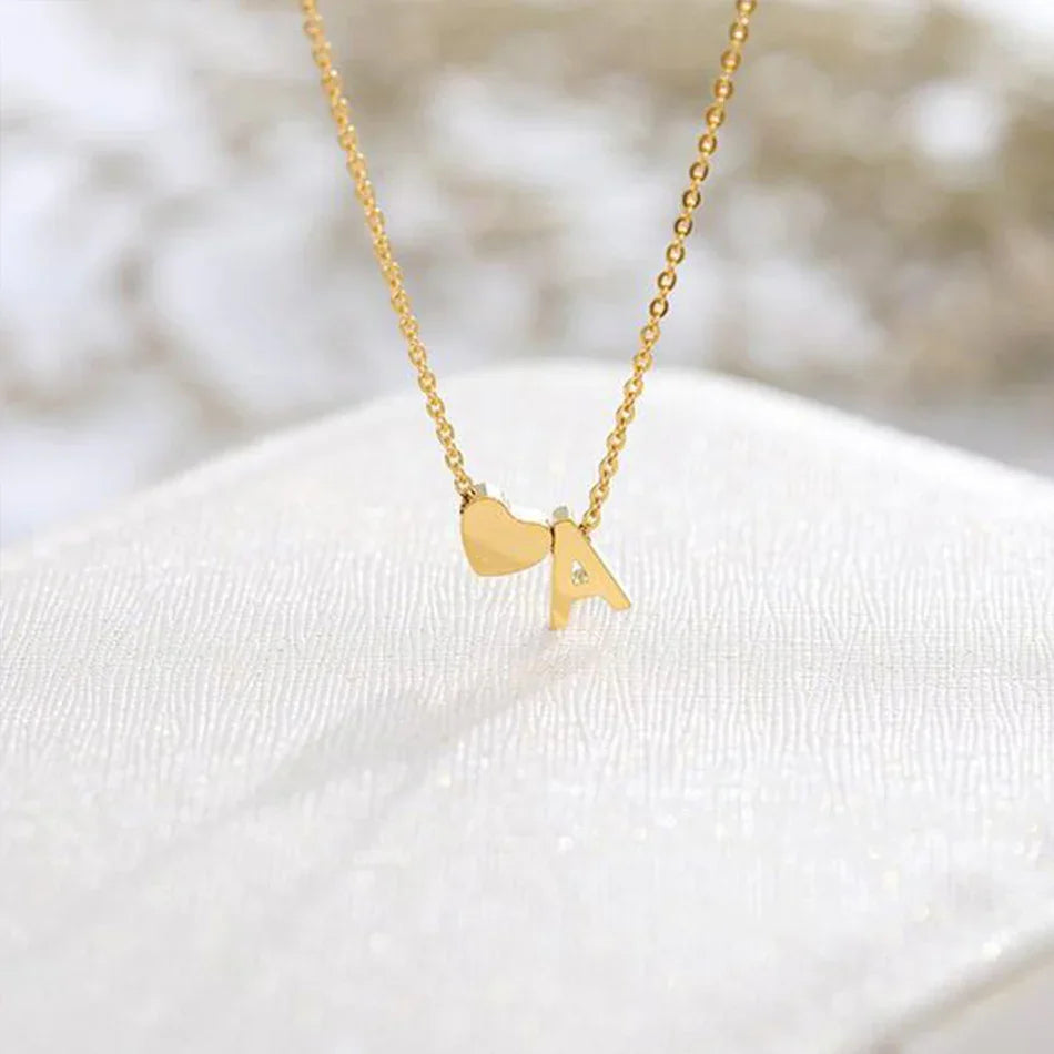 [Royal Vicky]Ria Initial Letter Gold Necklace