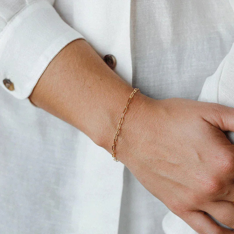 [Royal Vicky]Maybelle Gold Paperclip Chain Bracelet