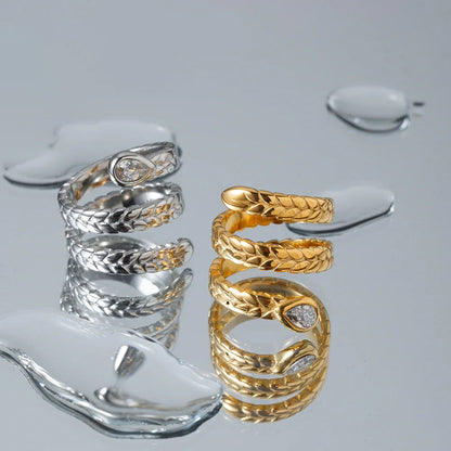 [Royal Vicky]Davina Gold Serpent Ring