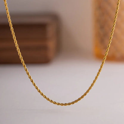 [Royal Vicky]Calle Rope Chain Gold Necklace