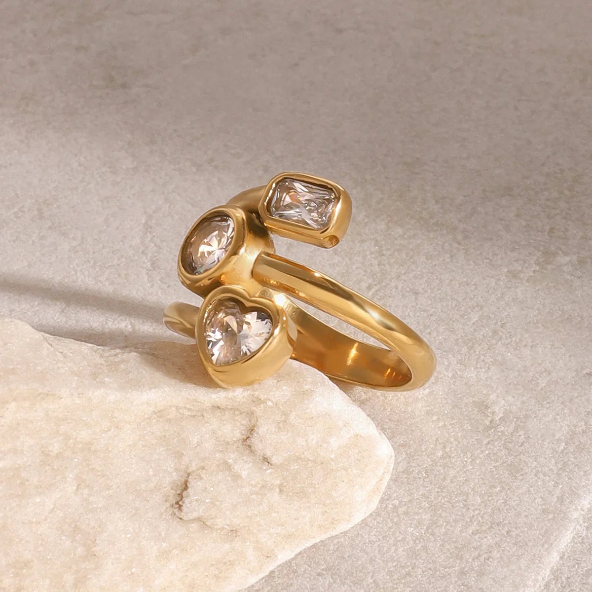 [Royal Vicky]Amelina Layered Diamond Ring