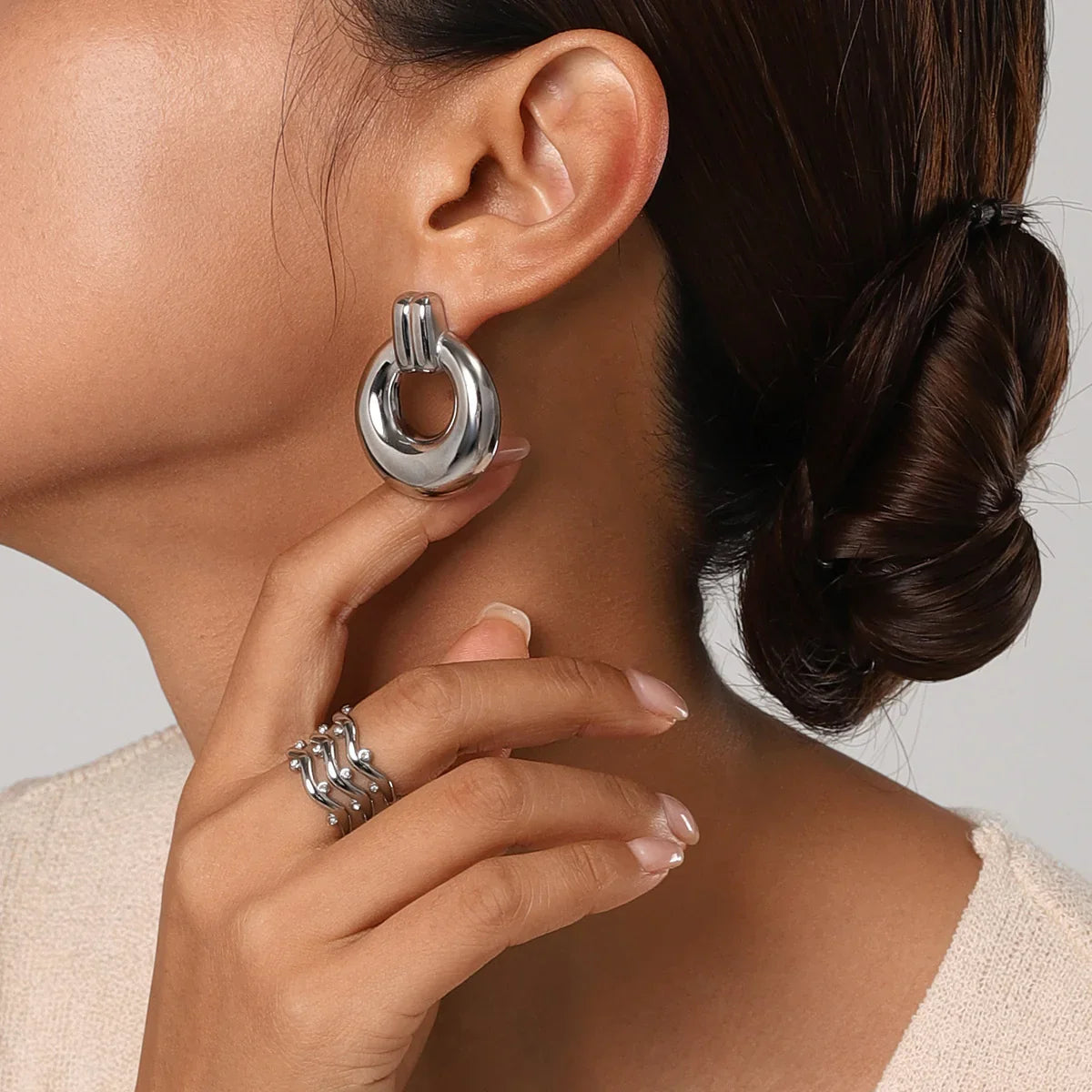 [Royal Vicky]Lillian Silver Earrings