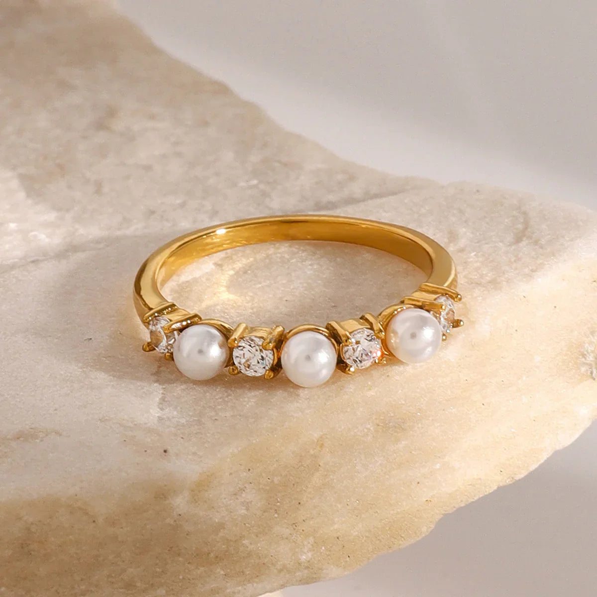 [Royal Vicky]Keisha Diamond Pearl Ring