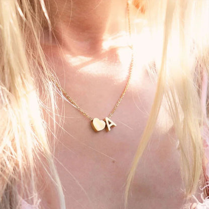 [Royal Vicky]Ria Initial Letter Gold Necklace