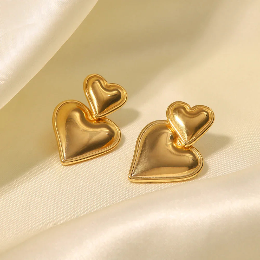 [Royal Vicky]Zofia Gold Heart Earrings