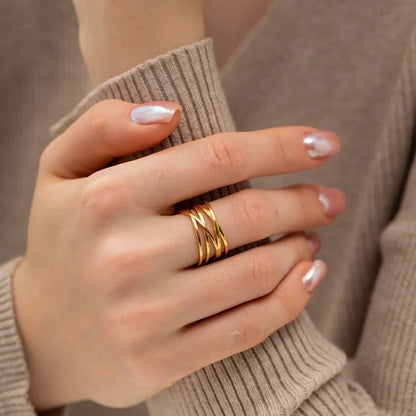 [Royal Vicky]River Gold Ring