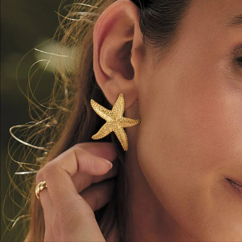 [Royal Vicky]Serene Gold Starfish Earrings