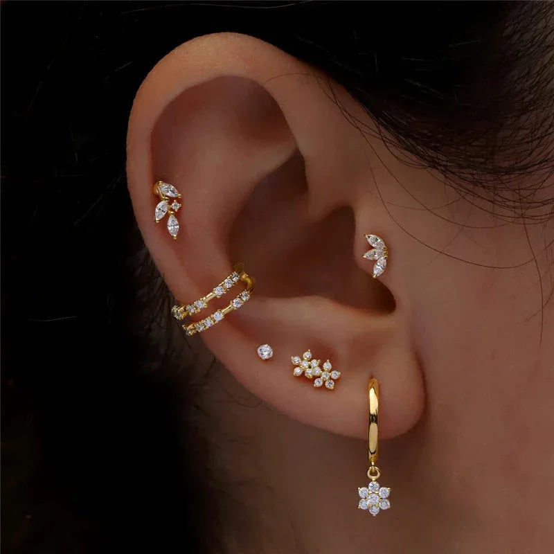 [Royal&Vicky]Trio Flat Back Diamant-Stecker