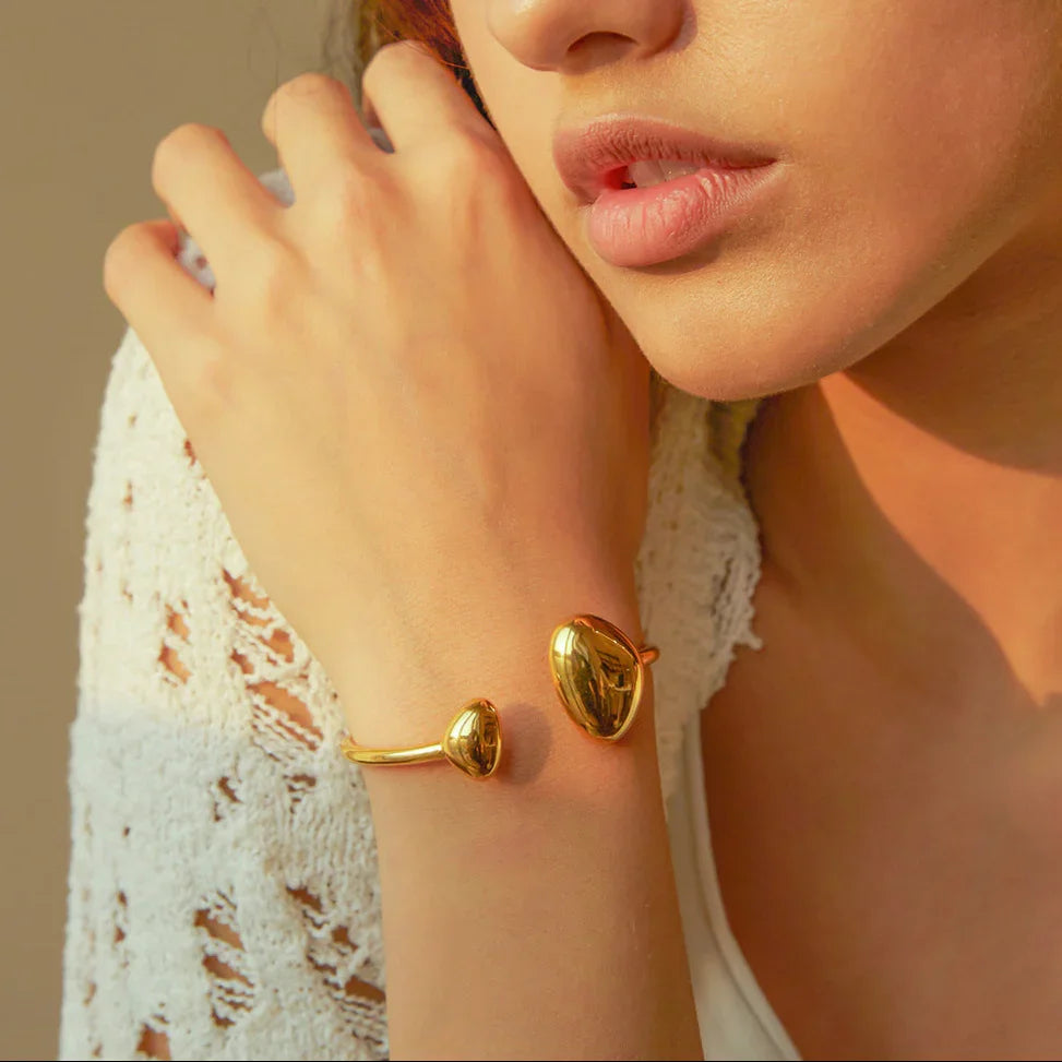 [Royal Vicky]Mallory Minimalist Gold Cuff