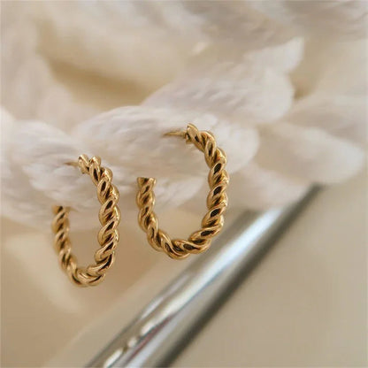 [Royal Vicky]Gigi Twist Gold Earrings