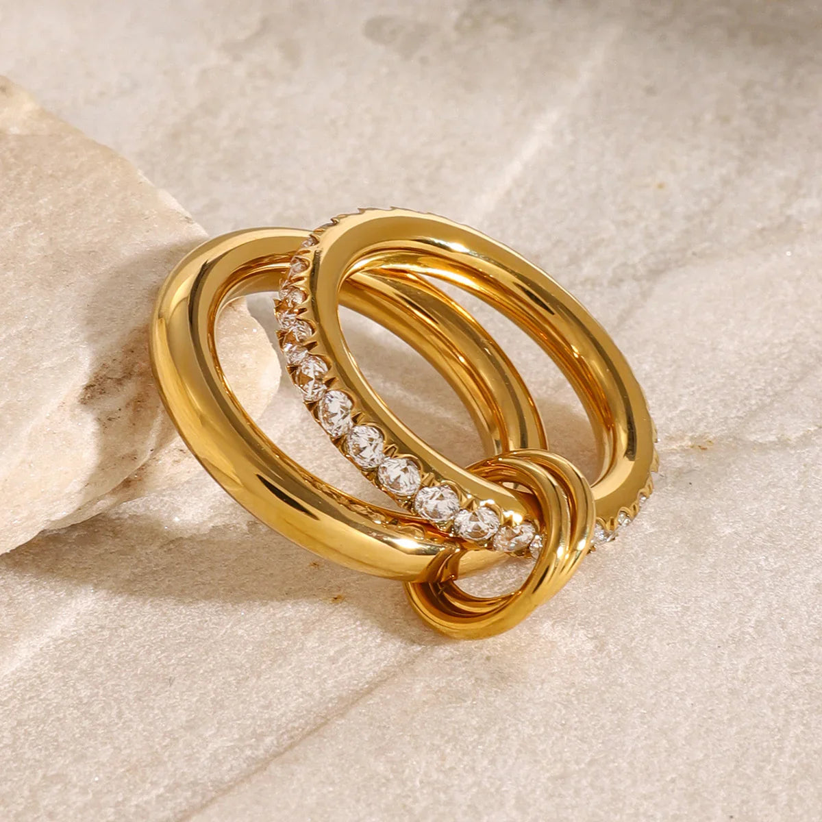 [Royal&Vicky]Alison Stacked Diamond Ring