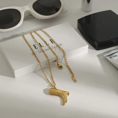 [Royal Vicky]Makayla Gold Boot Pendant