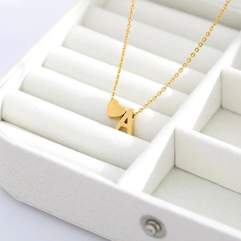 [Royal Vicky]Ria Initial Letter Gold Necklace