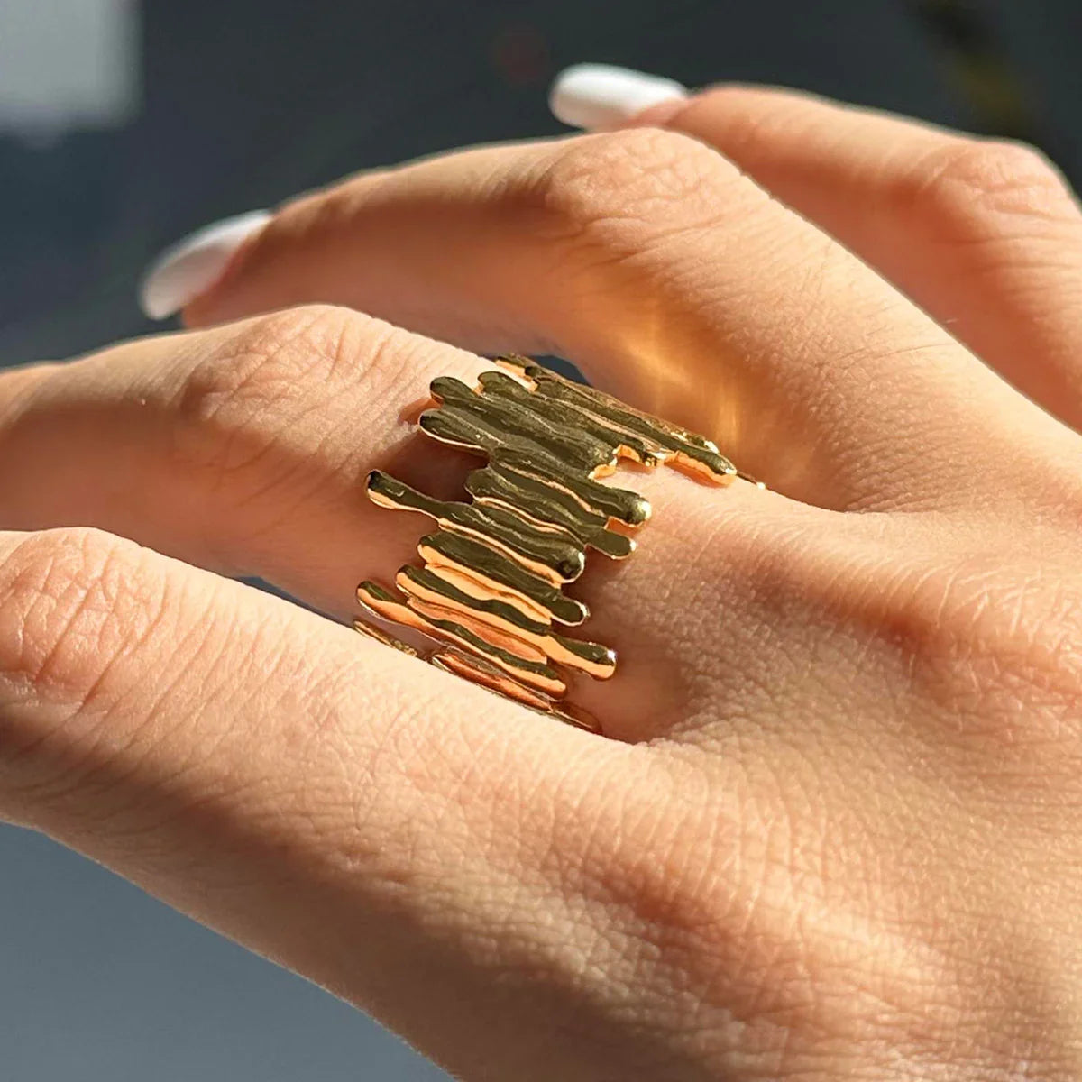 [Royal Vicky]Zoella Abstract Gold Ring