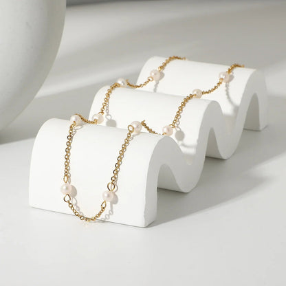 [Royal Vicky]Nora Gold Pearl Necklace