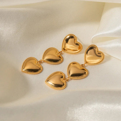 [Royal Vicky]Aimee Gold Heart Earrings