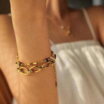 [Royal Vicky]Quintessa Layered Chain Pearl Bracelet